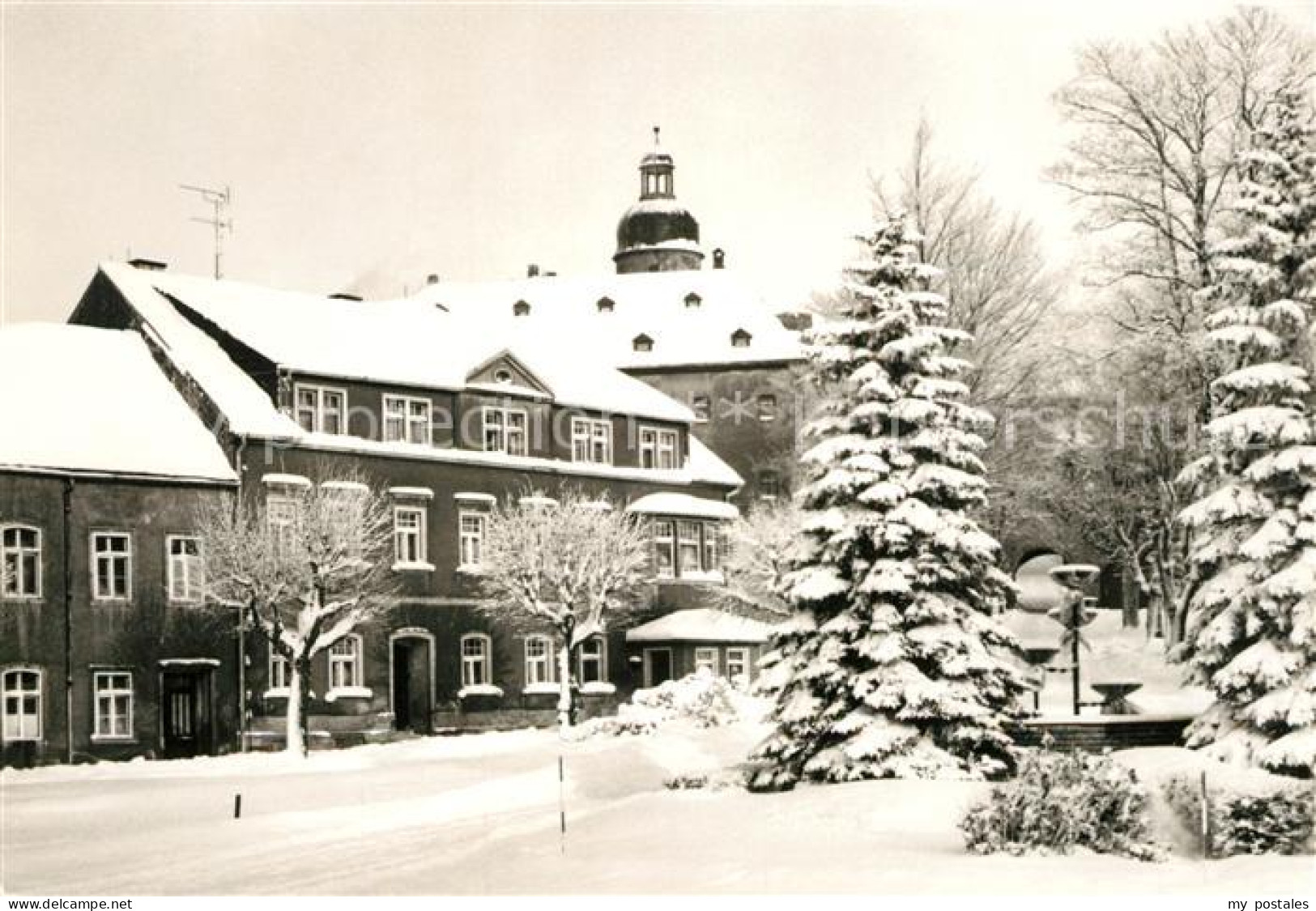 73168893 Frauenstein Brand-Erbisdorf Platz Des Friedens Im Winter Frauenstein - Brand-Erbisdorf