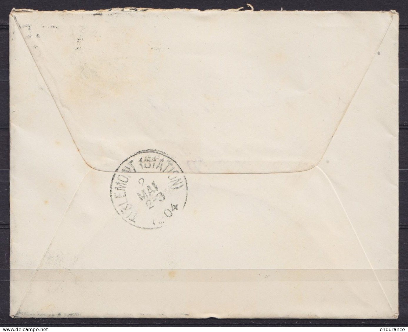 Env. (avec Carte De Visite) Affr. N°83 Càd "BRUXELLES 5 /1 MAI 1904" (heures Soulignées) Pour Château D'Oisbeek à TIRLEM - 1893-1907 Coat Of Arms