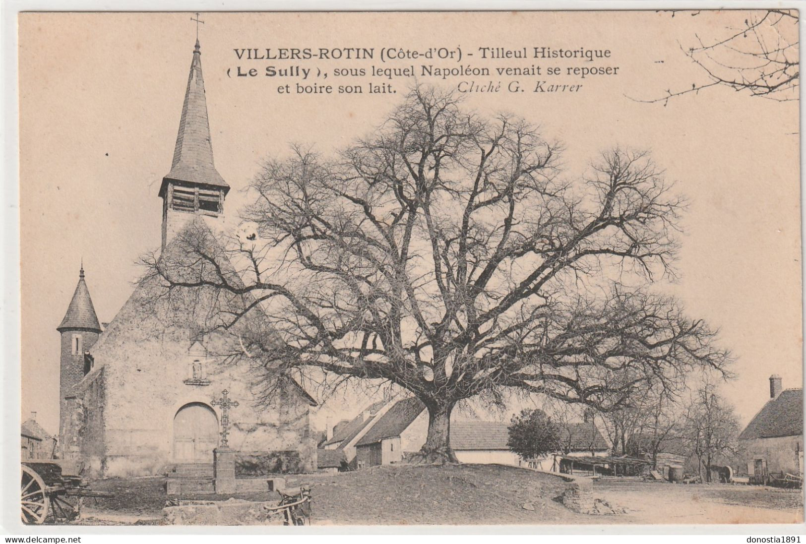 VILLERS-ROTIN (21) Tilleul Historique (LE SULLY) Sous Lequel NAPOLEON Venait Se Reposer Et Boire Son Lait. - Trees