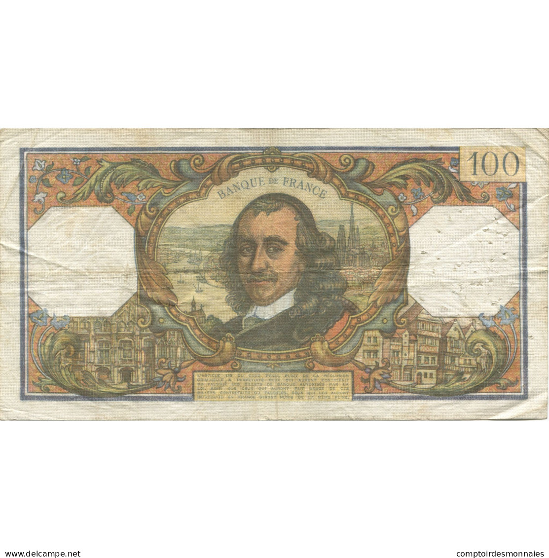 France, 100 Francs, Corneille, 1970, TB, Fayette:65.31, KM:149c - 100 F 1964-1979 ''Corneille''