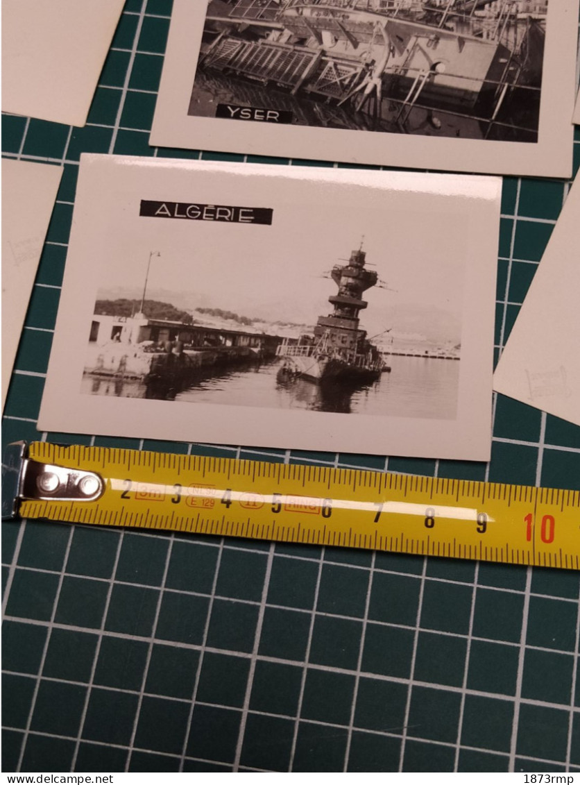 LOT DE 10 RETIRAGES PHOTOS DES NAVIRES FRANCAIS PRESENTS A TOULON, SABORDAGE DE 1942 - Schiffe