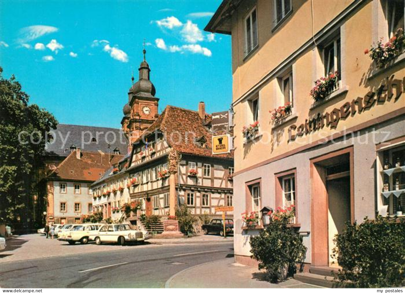 73168262 Amorbach Miltenberg Marktplatz Rathaus  - Amorbach