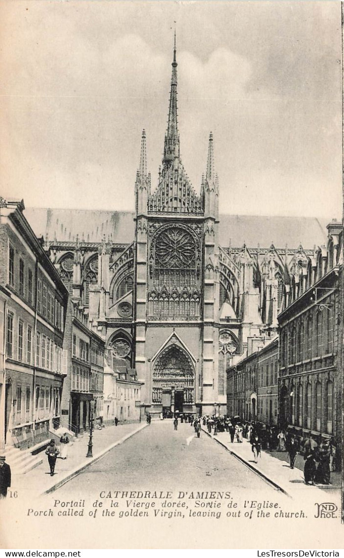 FRANCE- Cathédrale D'Amiens - Vue Générale De La Cathédrale - Animé - Carte Postale Ancienne - Amiens