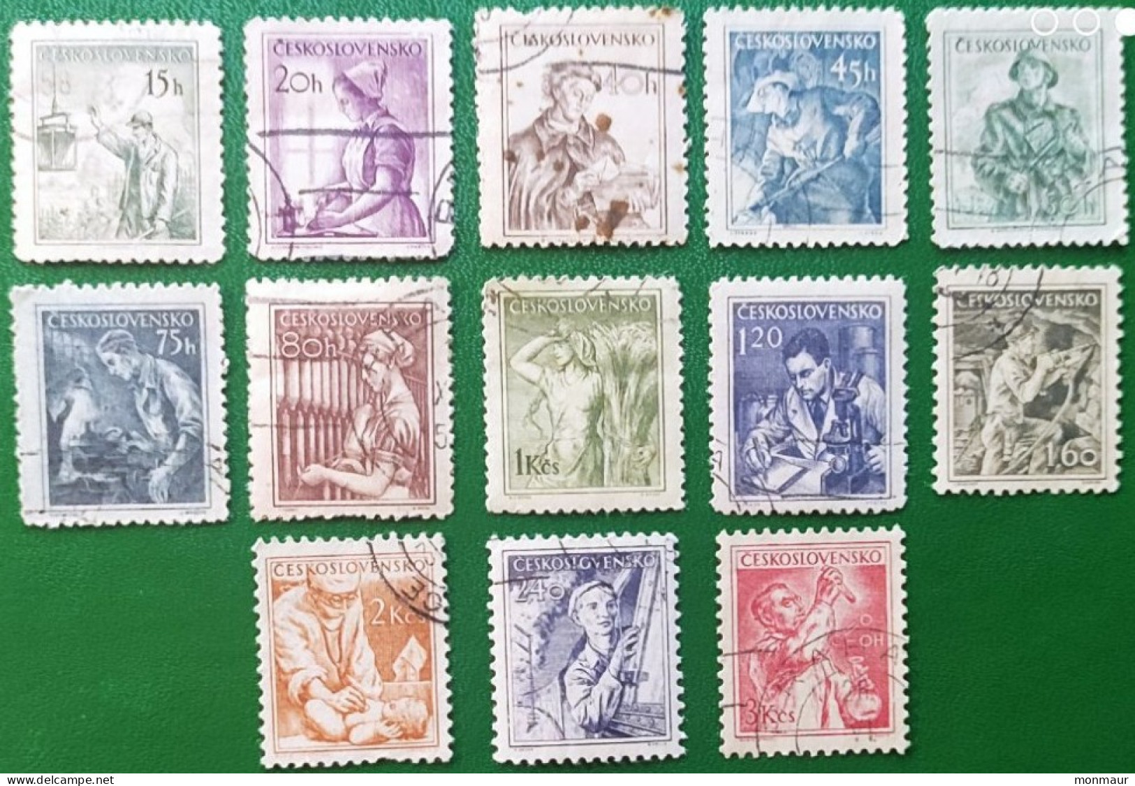 CECOSLOVACCHIA 1954 PROFESSION Serie Completa - Used Stamps