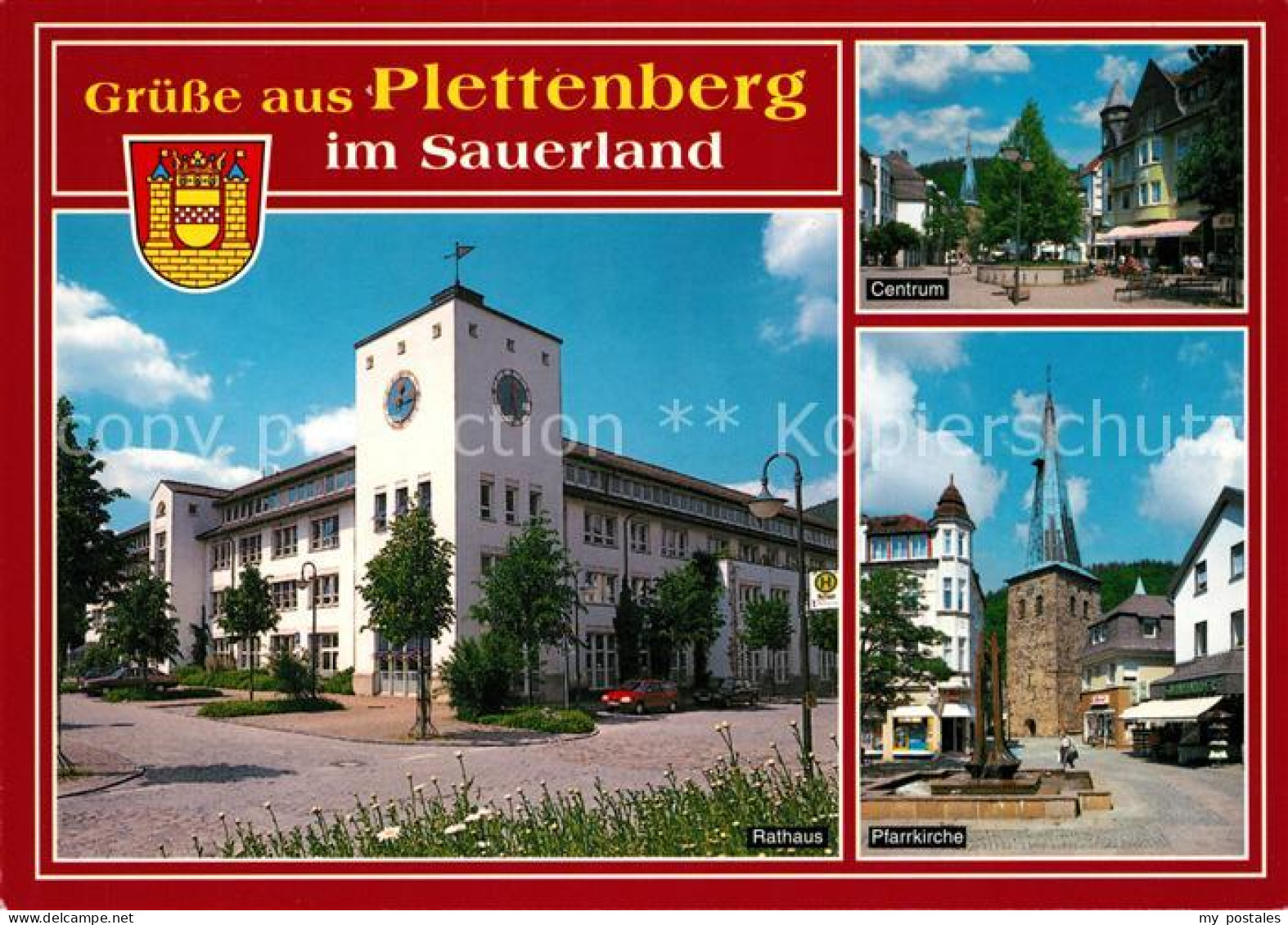 73168073 Plettenberg Rathaus Pfarrkirche Centrum Plettenberg - Plettenberg
