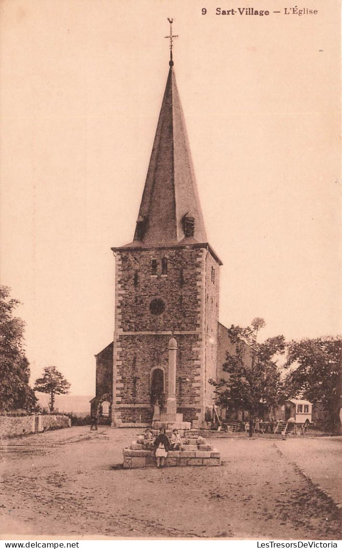 BELGIQUE - Sart Village - Vue De L'extérieur De L'église - Vue Générale - Carte Postale Ancienne - Comblain-au-Pont