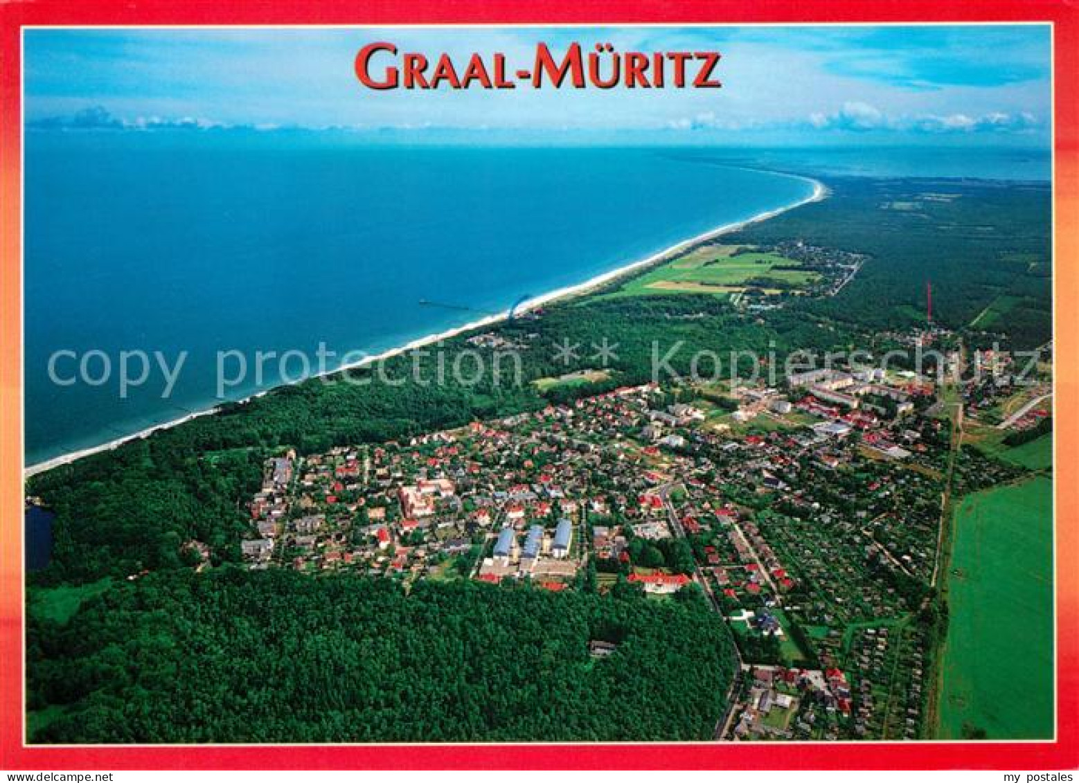 73167874 Graal-Mueritz Ostseebad Fliegeraufnahme Mit Strand Seeheilbad Graal-Mue - Graal-Müritz