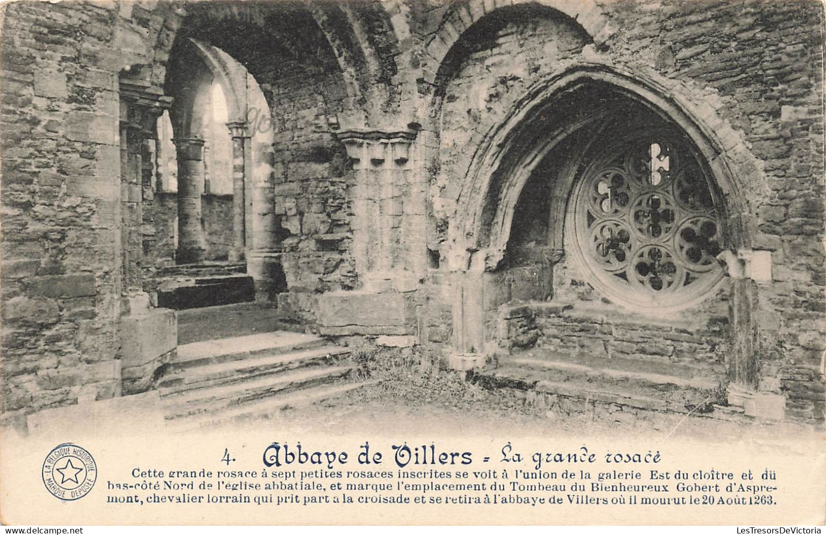 BELGIQUE - Abbaye De Villers - Vue Générale Sur La Grande Rosace - à L'entrée - Carte Postale Ancienne - Villers-la-Ville