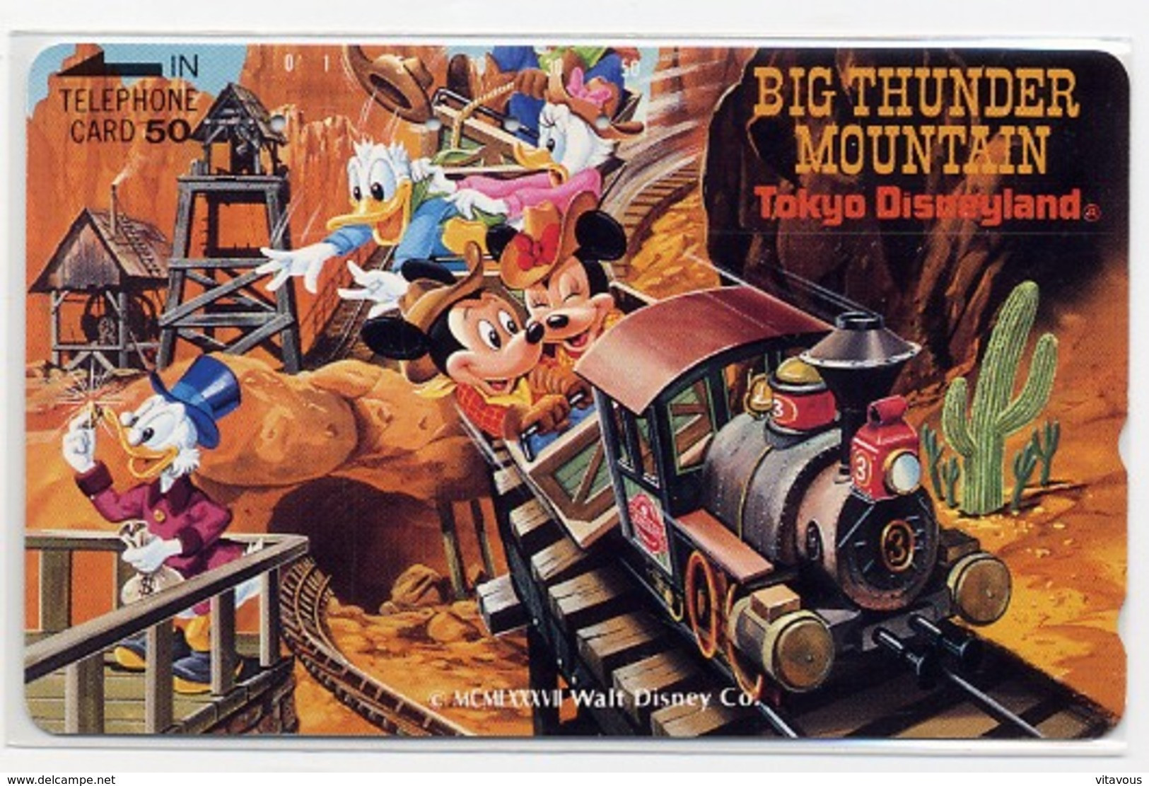 Disney Cactus Train Cinéma Movie Télécarte Japon  Phonecard (w432) - Disney