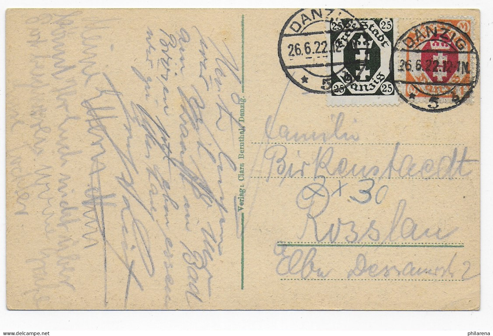 Ansichtskarte Ostseebad Zoppot, Danzig 1922 Nach Rosslau - Storia Postale