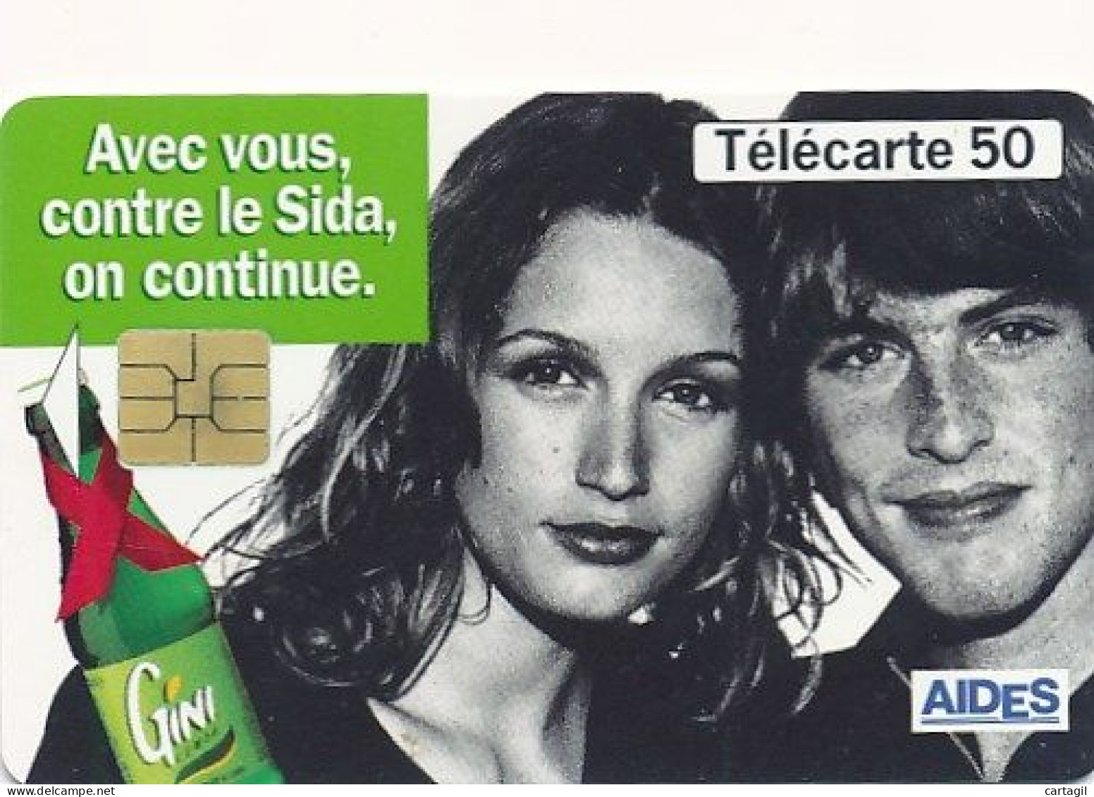 Télécarte France (06/96) AIDES Contre Le Sida (visuel, Puce, état, Unités, Etc Voir Scan) + Port - Sin Clasificación