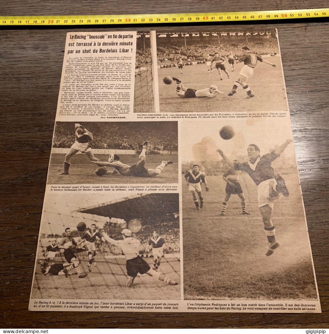 1949 B&C Football RACING GIRONDINS - Collections