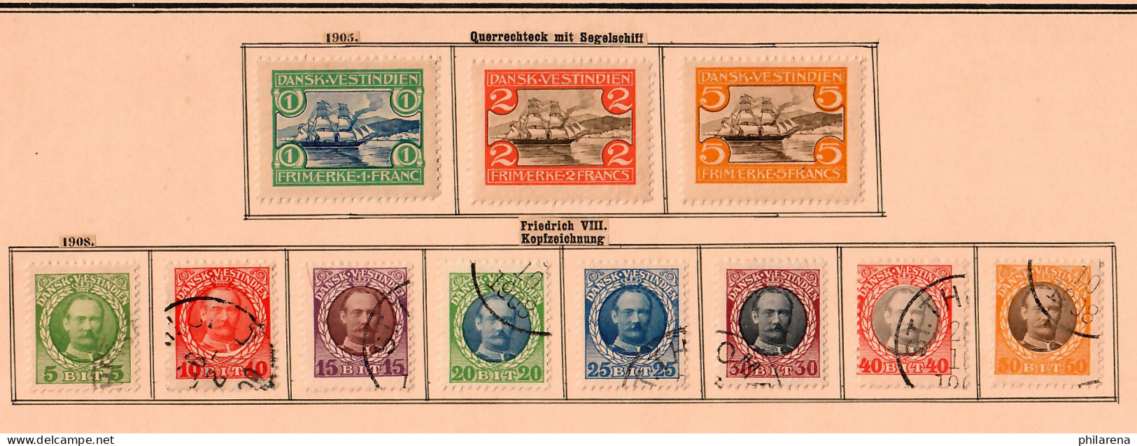 Dansk-Vestindie 1856-1907, Nearly Complete Incl. #9, And Portomarken O/* - West Indies