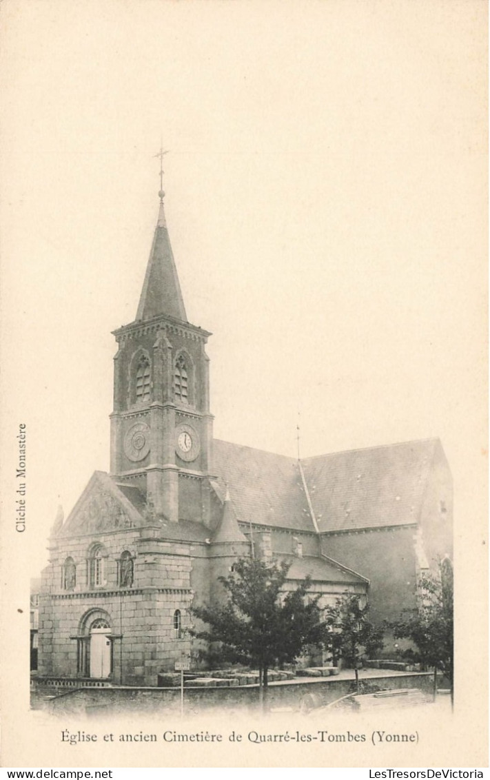 FRANCE - Quarre Les Tombes - Église Et Ancien Cimetière De Quarre Les Tombes - Carte Postale Ancienne - Quarre Les Tombes