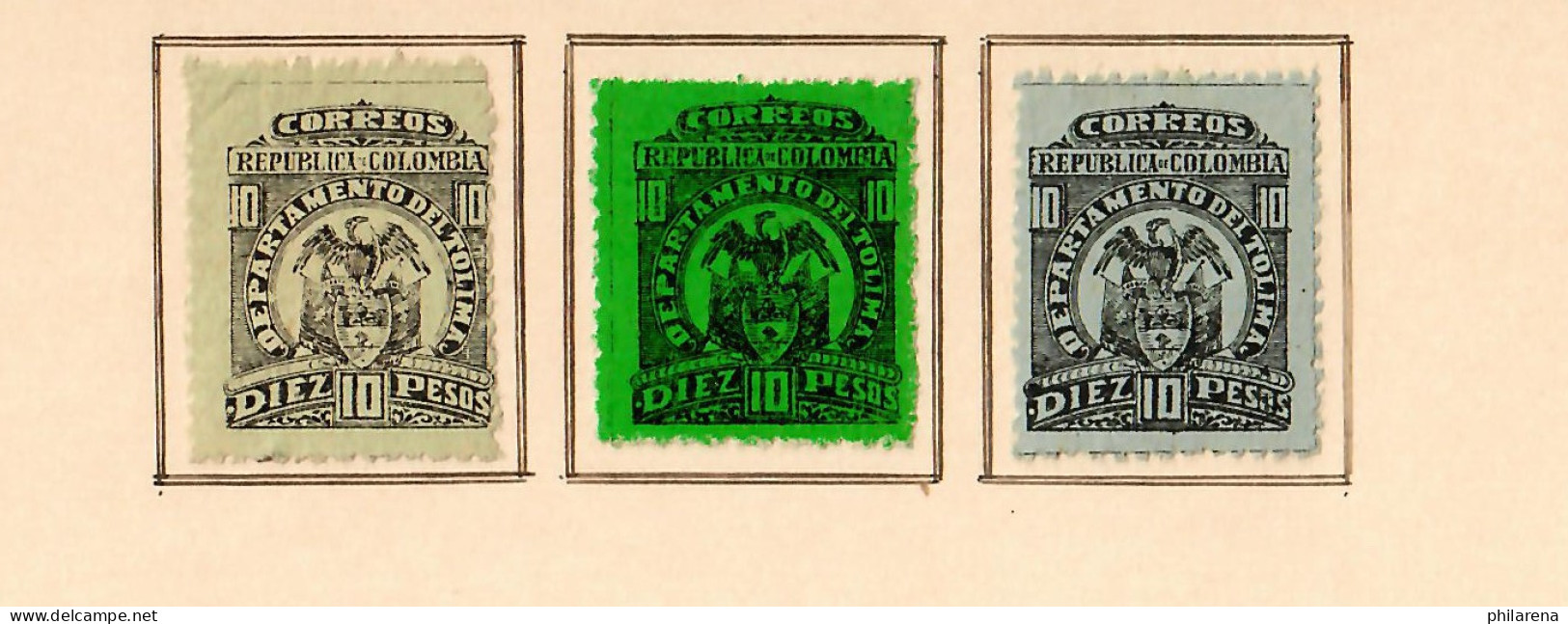 Columbia 1859-1908: nearly complete, Value letter-insurance-stamps, o/*