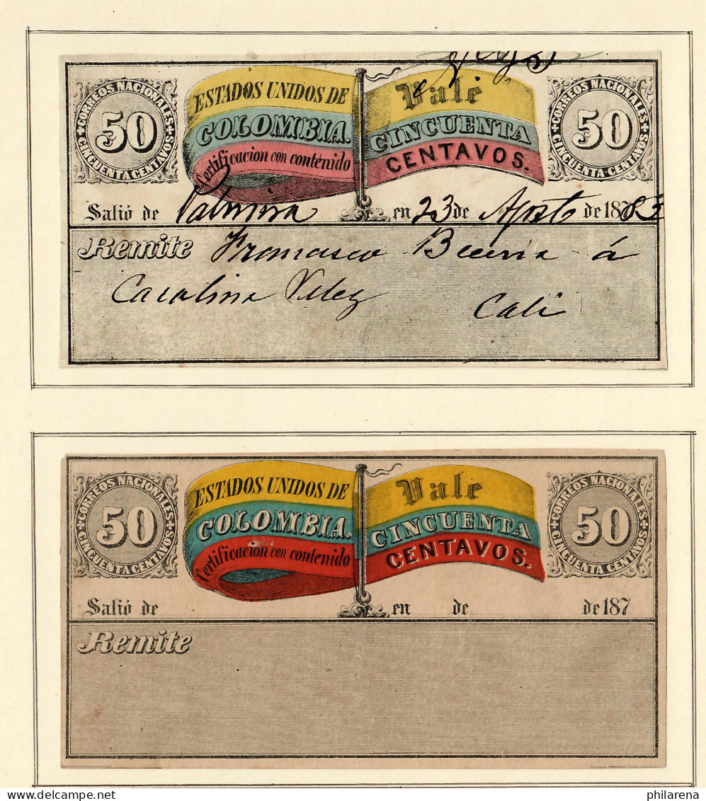 Columbia 1859-1908: nearly complete, Value letter-insurance-stamps, o/*