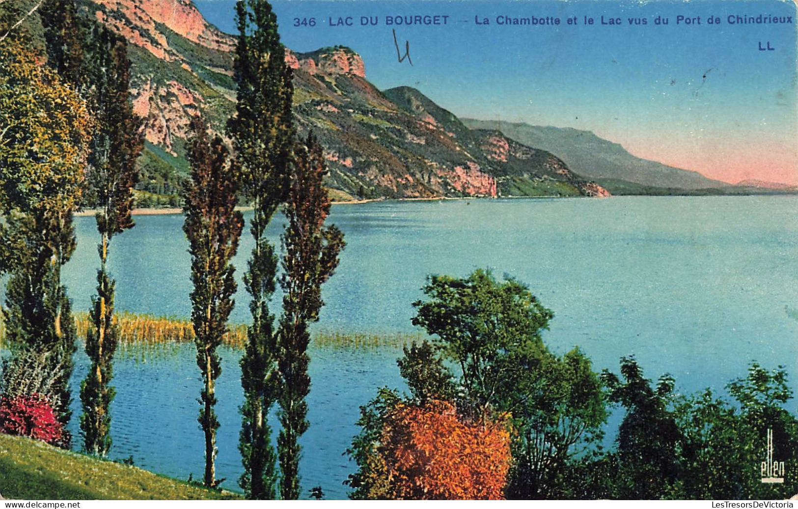 FRANCE - Lac Du Bourget - La Chambotte Et Le Lac Vus Du Port De Chindrieux - Colorisé - Carte Postale Ancienne - Le Bourget Du Lac