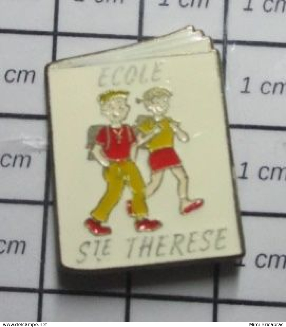 1214D Pin's Pins / Beau Et Rare / ADMINISTRATIONS / LIVRE ECOLIERS ECOLE SAINTE THERESE SOS Amitié J'écoute ! - Administration