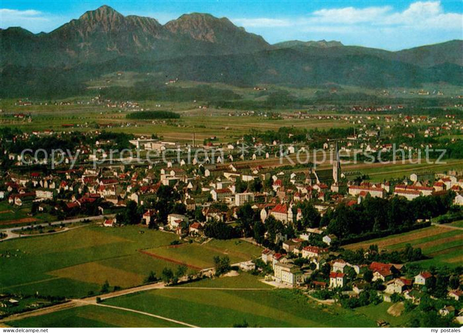 73167211 Freilassing Mit Hochstaufen Und Zwiesel Chiemgauer Alpen Fliegeraufnahm - Freilassing