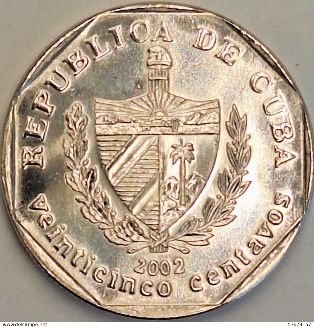 Cuba - 25 Centavos 2002, KM# 577.2 (#3585) - Cuba