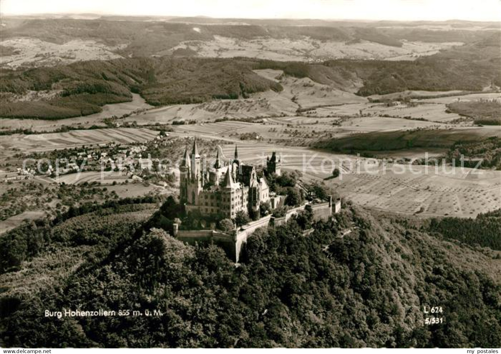 73167122 Hechingen Burg Hohenzollern Burgschenke Fliegeraufnahme Hechingen - Hechingen