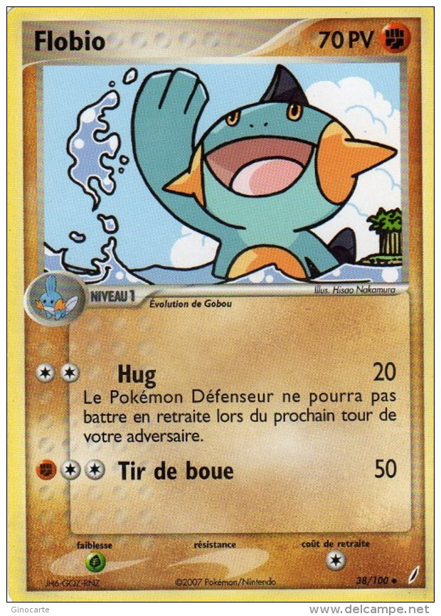 Carte Pokemon 38/100 Flobio 70 Pv 2007 - Sonstige & Ohne Zuordnung