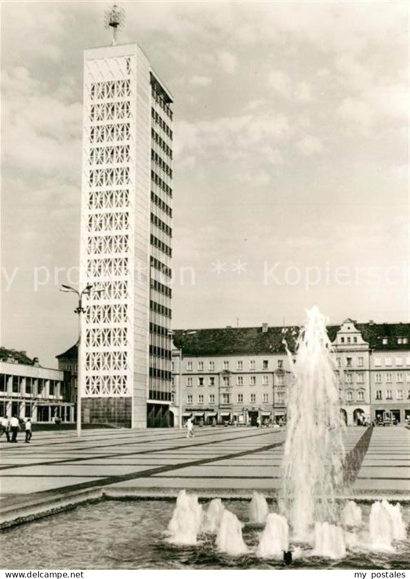 73167097 Neubrandenburg Hochhaus Am Karl Marx Platz Springbrunnen Neubrandenburg - Neubrandenburg