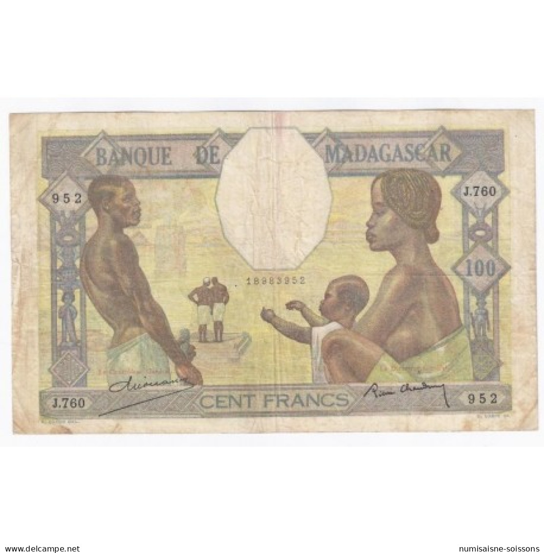 MADAGASCAR - PICK 40 - 100 FRANCS - 1928 - TRES TRES BEAU - Madagascar