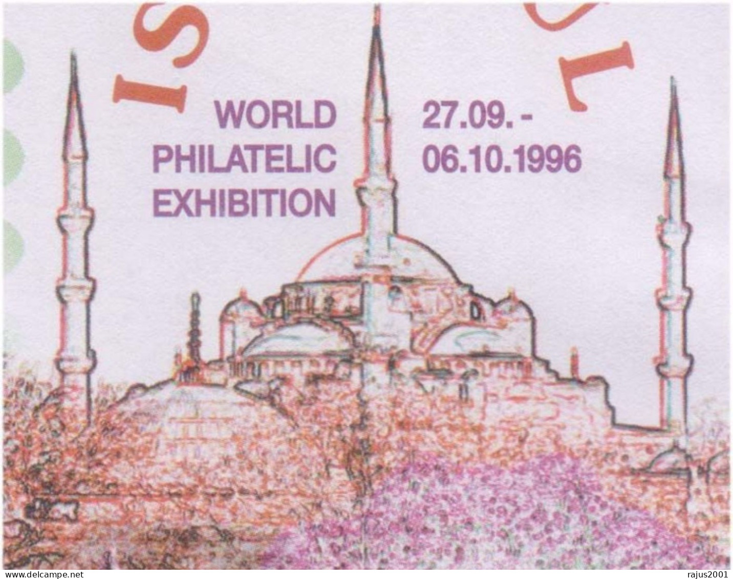 World Philatelic Exhibition Istanbul, Grand Mosque, Islamic, Islam, Pictorial Postmark Germany Cover 1996 - Islam