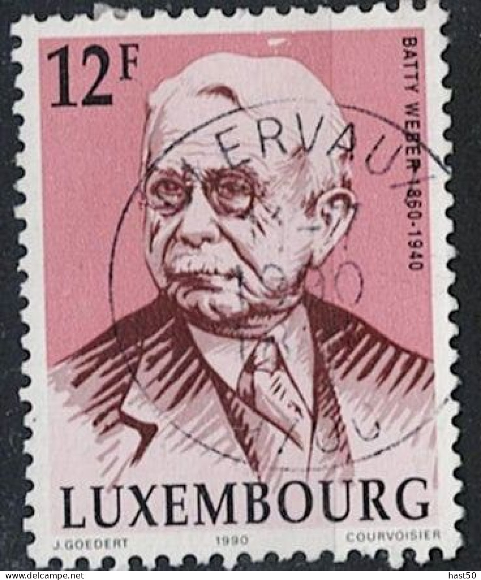 Luxemburg -50. Todestag Von Batty Weber (MiNr: 1241) 1990 - Gest Used Obl - Used Stamps