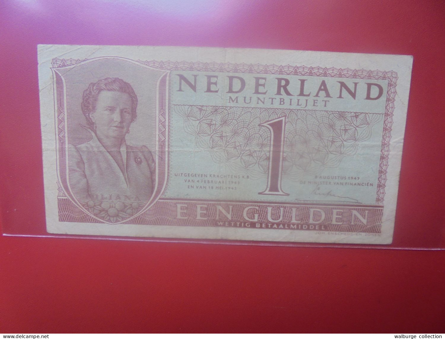 PAYS-BAS 1 GULDEN 1949 Circuler (B.33) - 1  Florín Holandés (gulden)