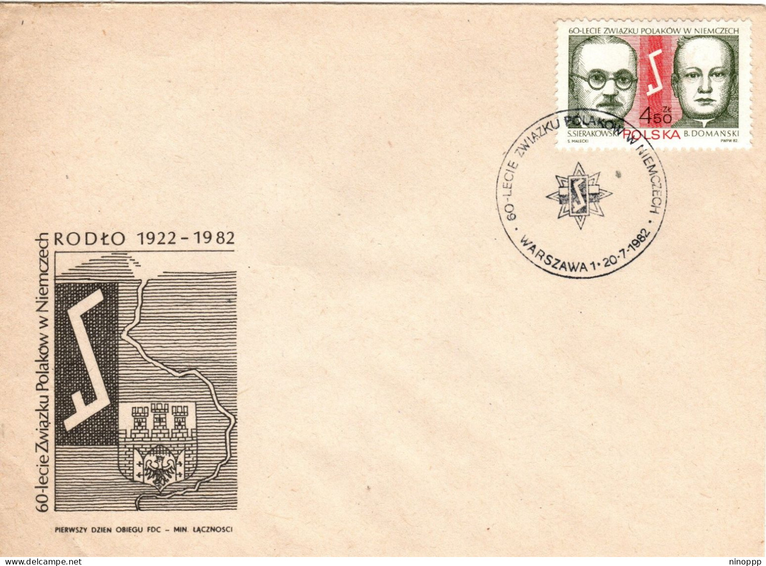 Poland 1982 Poles Assoc In Germany First Day Cover - FDC