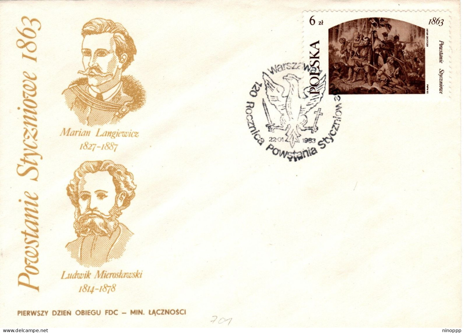 Poland 1983 120th Anniversary Of 1863 Upraising,First Day Cover - FDC
