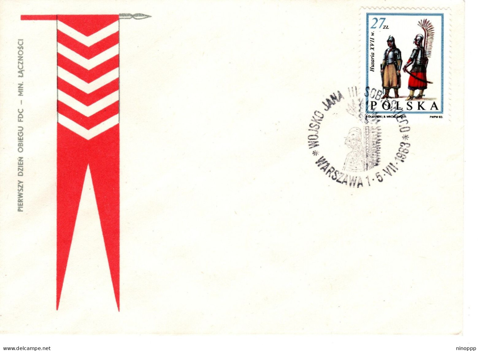 Poland 1983 Army Of King John III,  Hussars,First Day Cover - FDC