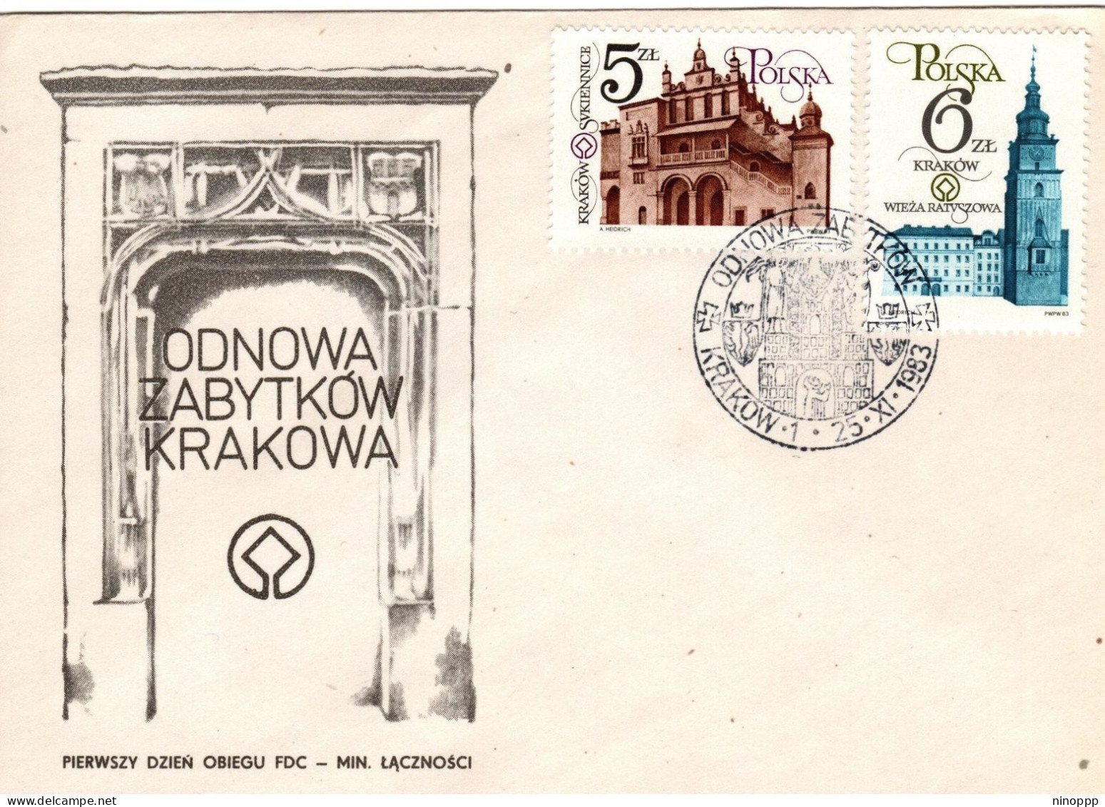 Poland 1983 Cracow Restoration, First Day Cover - FDC
