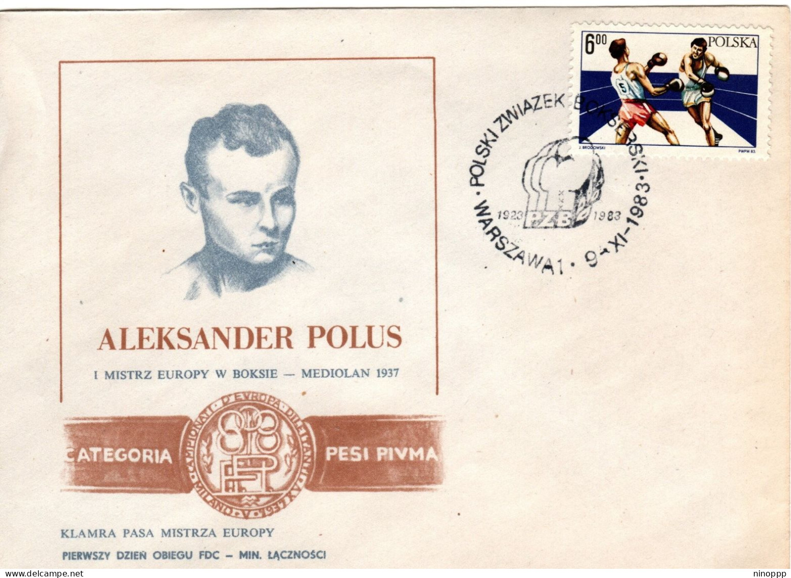 Poland 1983 CBoxing Union 60th Anniversary,First Day Cover - FDC