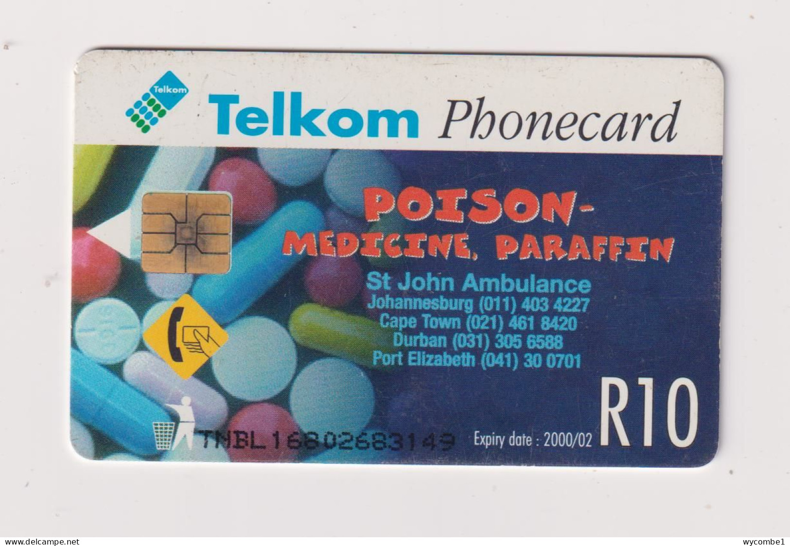 SOUTH AFRICA  -  Poison Chip Phonecard - Afrique Du Sud