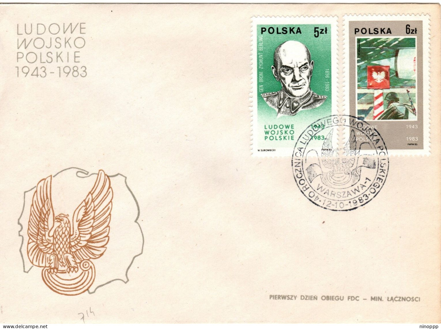 Poland 1983 Polish People Army  First Day Cover - FDC