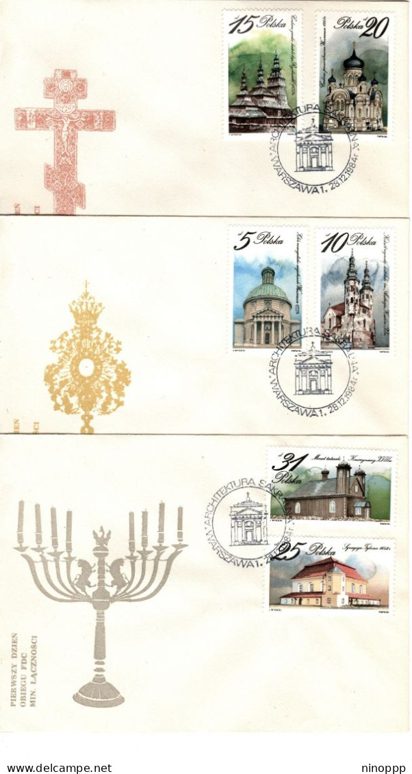 Poland 1984 Religious Buildings, First Day Cover - FDC