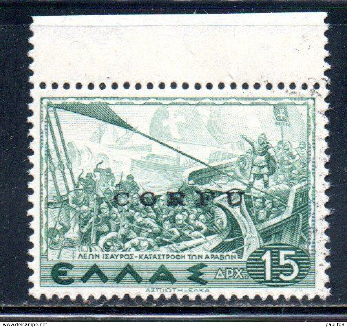 CORFU' 1941 SOPRASTAMPATO  DI GRECIA OVERPRINTED GREECE 15 DRACME MNH - Corfù