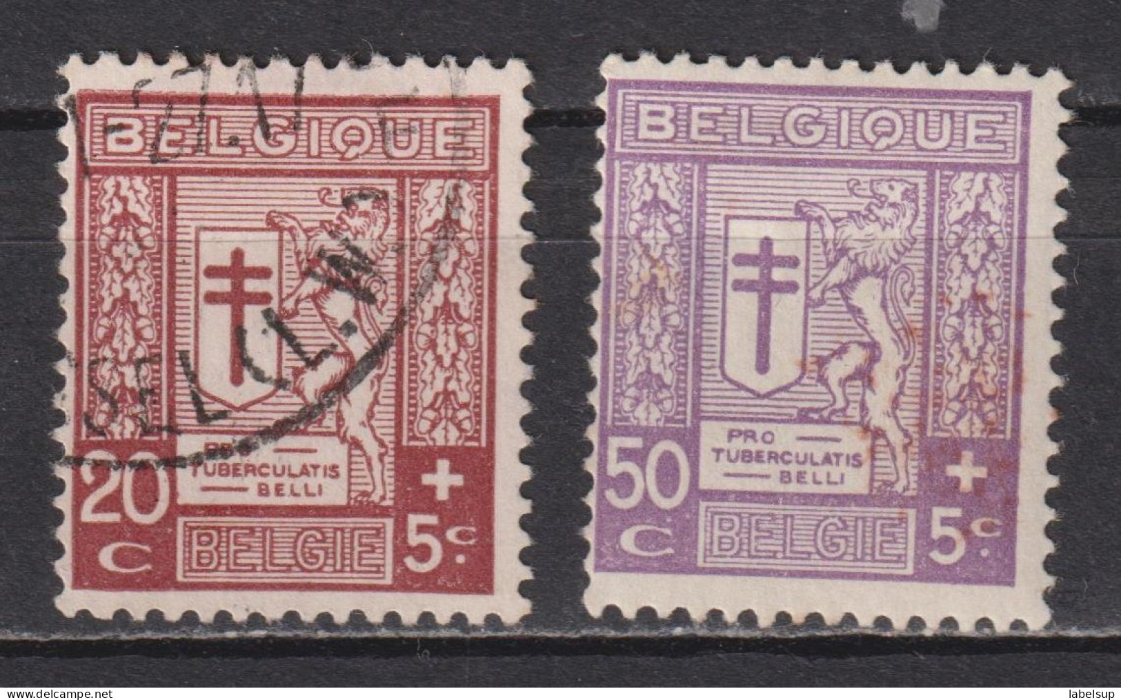 Lot De Timbres De Belgique De 1926 YT 241 Et 242 MI 219 Et 220 - Otros & Sin Clasificación