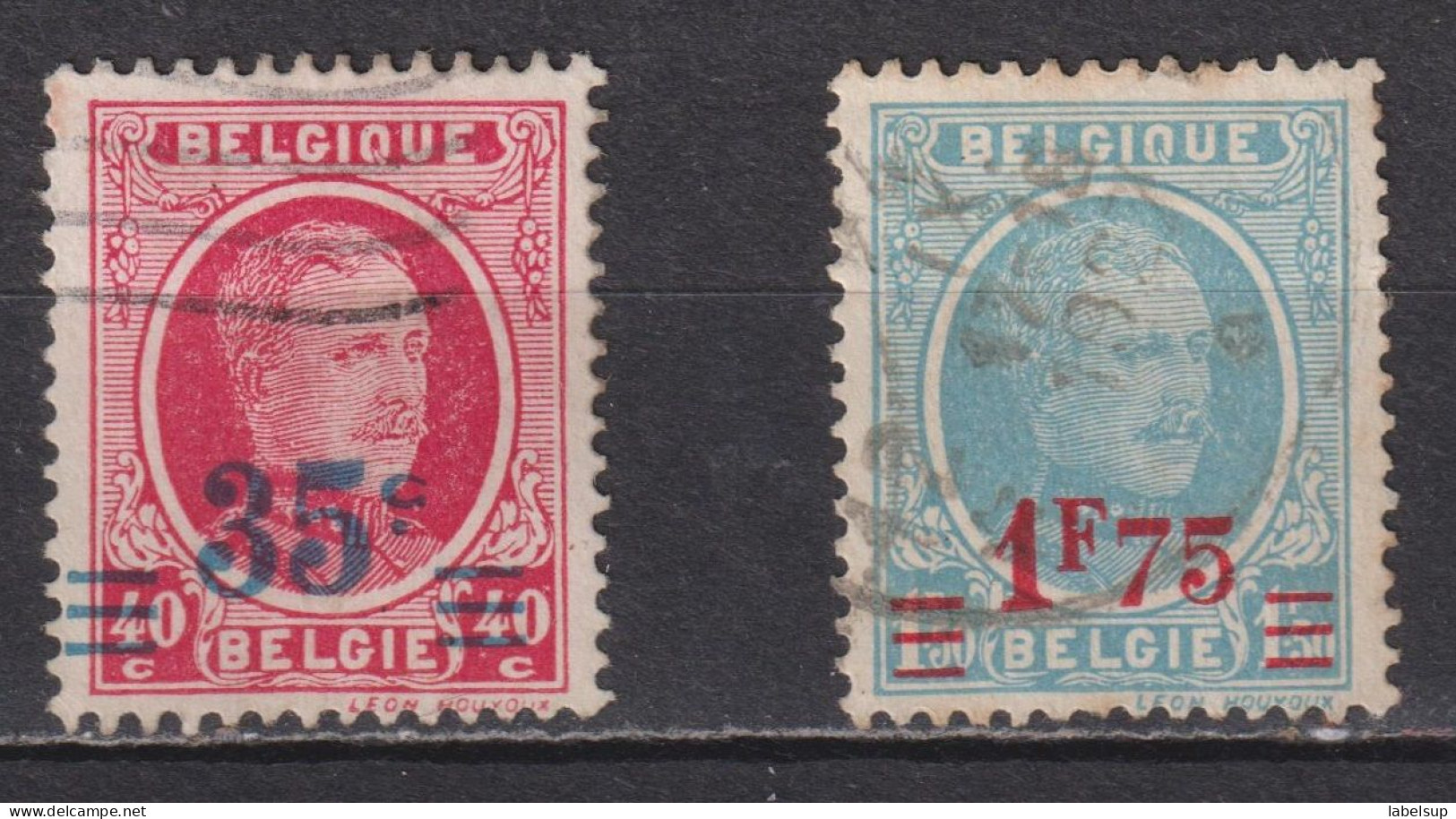 Lot De Timbres De Belgique De 1927 YT 247 Et 248 MI 225 Et 226 - Otros & Sin Clasificación