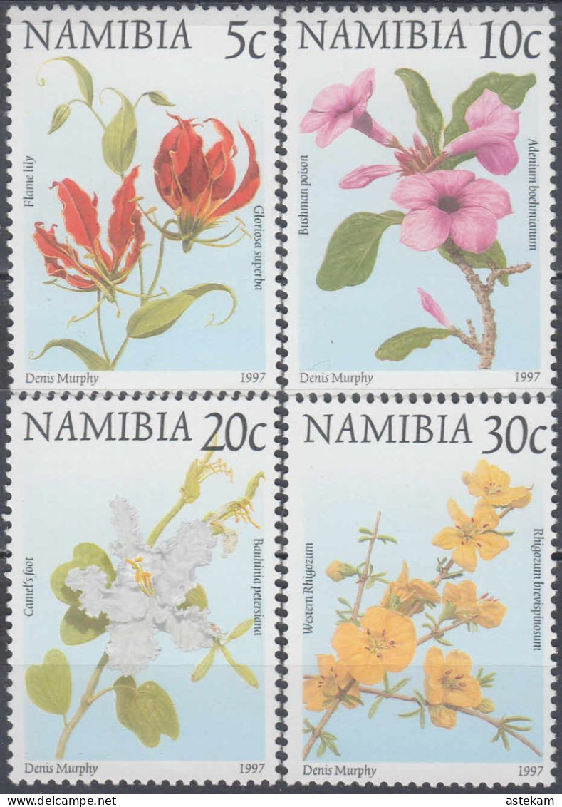 NAMIBIA 1997, FLOWERS, FOUR MNH STAMPS With FLOWERS Of SERIES In GOOD QUALITY, ANOTHER STAMPS Are With DIFFERENT TOPICS - Namibia (1990- ...)