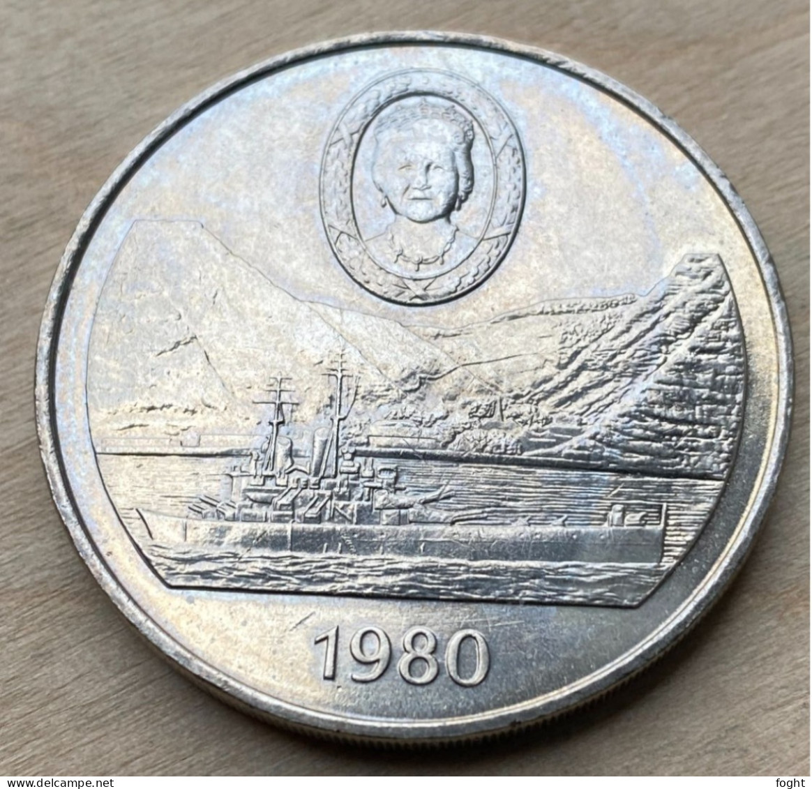 1980 Saint Helena Island Commemorative Coin 25 Pence(Crown),KM#8,UNC - Sainte-Hélène