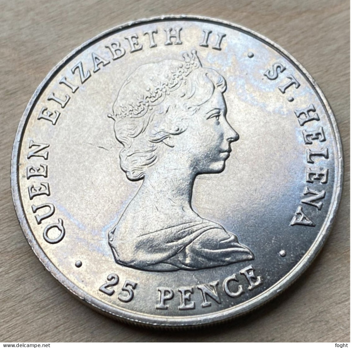 1980 Saint Helena Island Commemorative Coin 25 Pence(Crown),KM#8,UNC - Sainte-Hélène