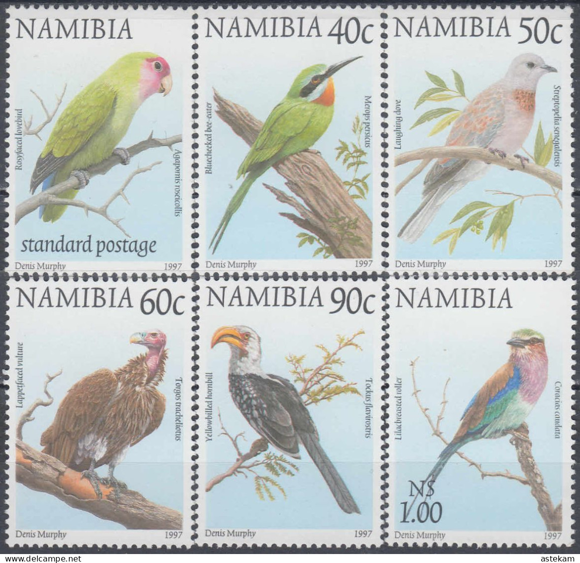 NAMIBIA 1997, BIRDS, SIX MNH STAMPS With BIRDS Of SERIES In GOOD QUALITY, ANOTHER STAMPS Are With DIFFERENT TOPICS, *** - Namibia (1990- ...)