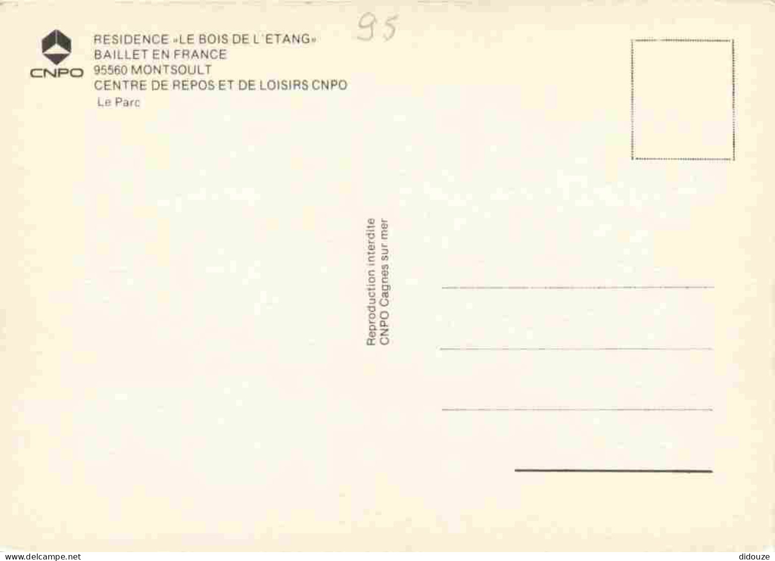 95 - Maffliers - Montsoult - Résidence Le Bois De L'Etang - Centre De Repos Et De Loisirs CNPO - Le Parc - CPM - Voir Sc - Montsoult