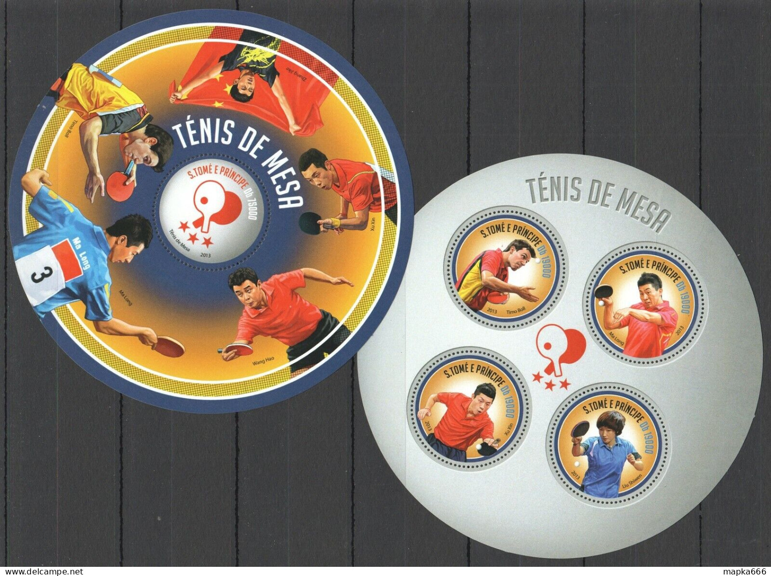 B0091 2013 S.Tome & Principe ! Shape Table Tennis Ping Pong  Kb+Bl Mnh Stamps - Tennis De Table