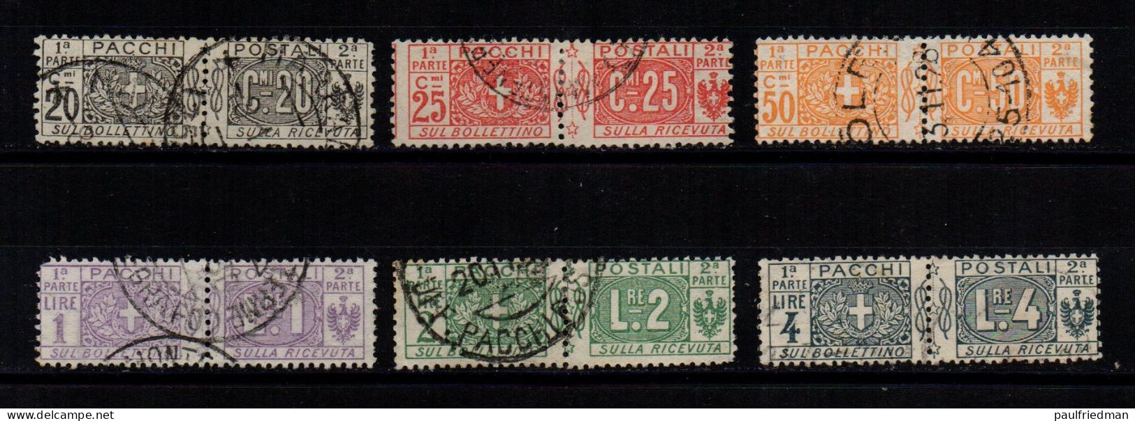 Regno 1914 - Pacchi Nodo Savoia - 6 Valori - Usati - Paketmarken