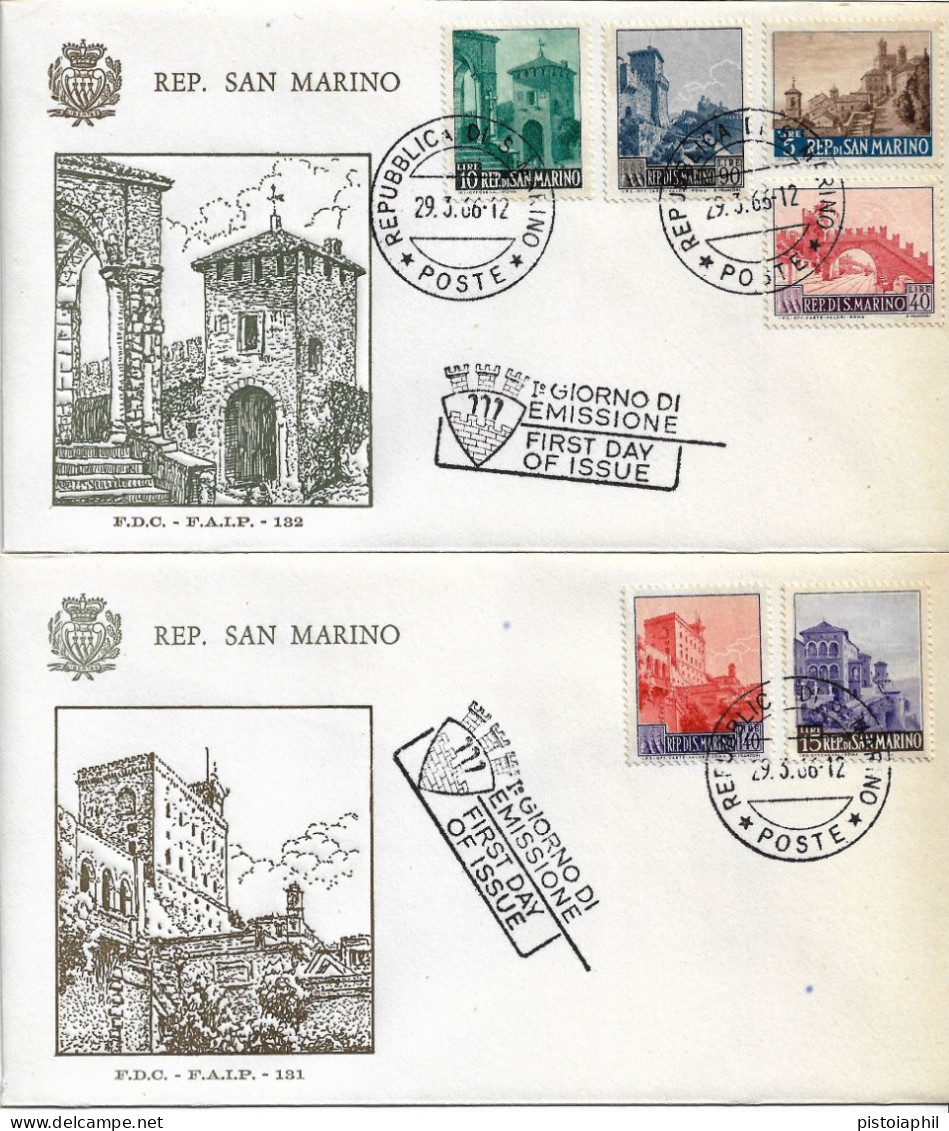 2 Fdc FAIP:  PAESAGGI 1966 - No Viaggiate - FDC